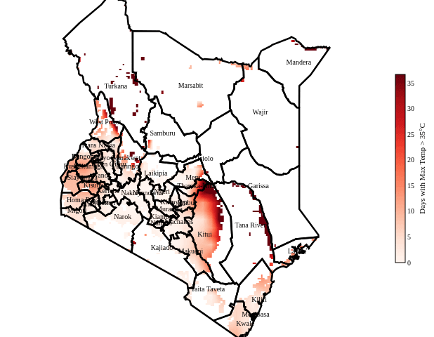 Hazard Explorer showing side-by-side historical and future scenario hazard maps